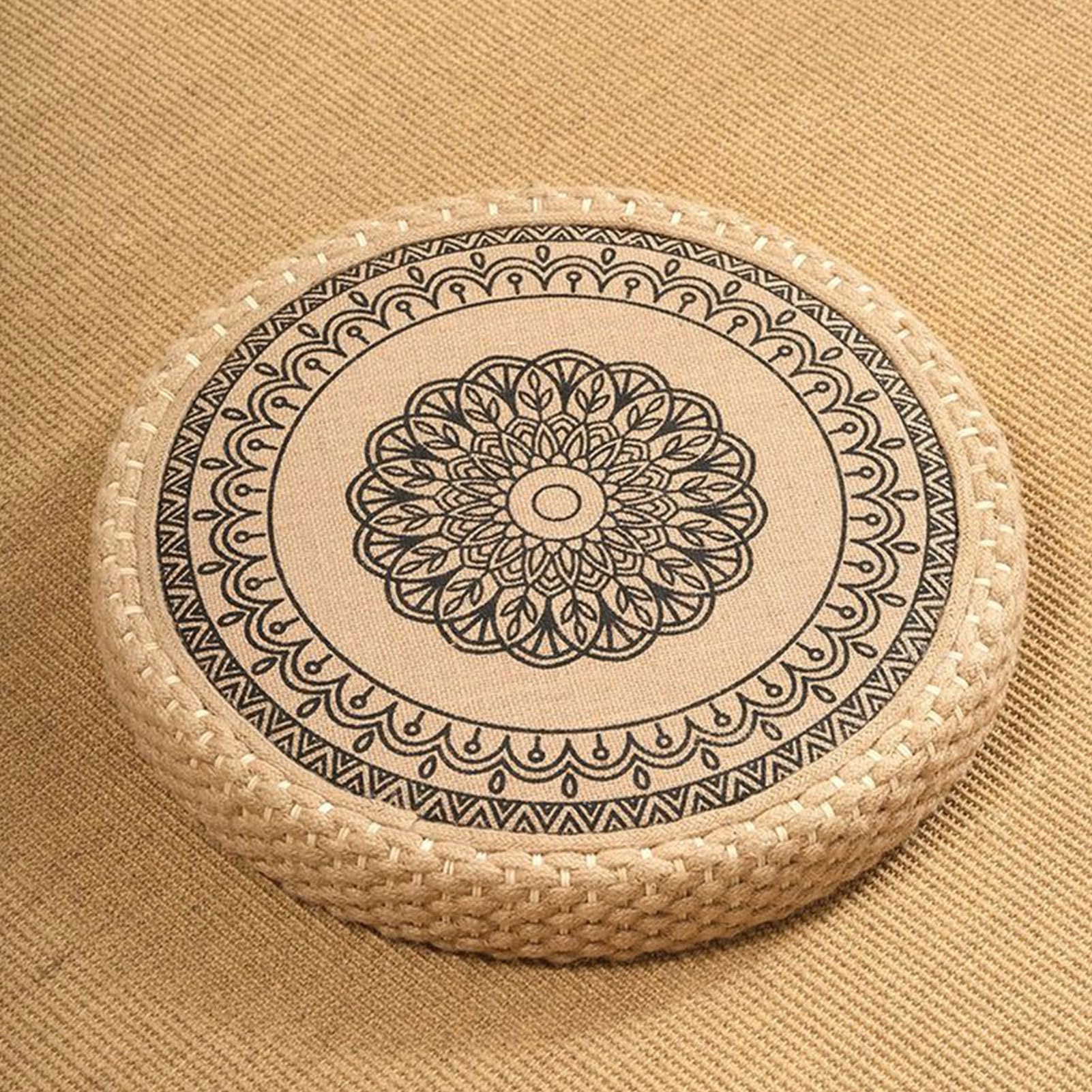 Cojín de Meditación para el Suelo Suave, Boho, Y Estable