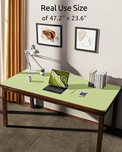 Miniatura 464 de YSAGi Protector de escritorio de cuero, tapete de oficina, alfombrilla grande para mouse, antideslizante, de piel sintética, almohadilla