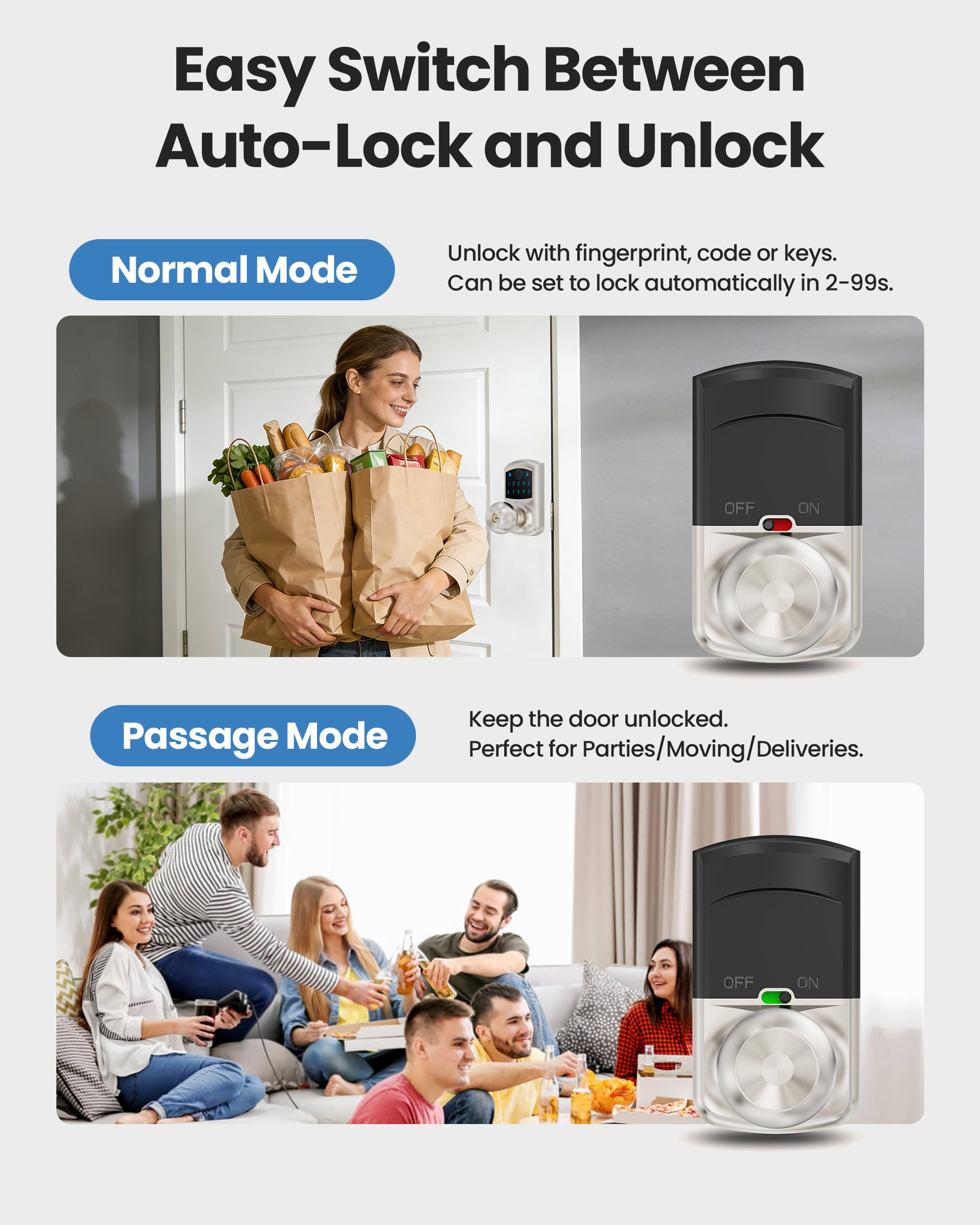 Smart Fingerprint Door Lock - Keyless Entry -4