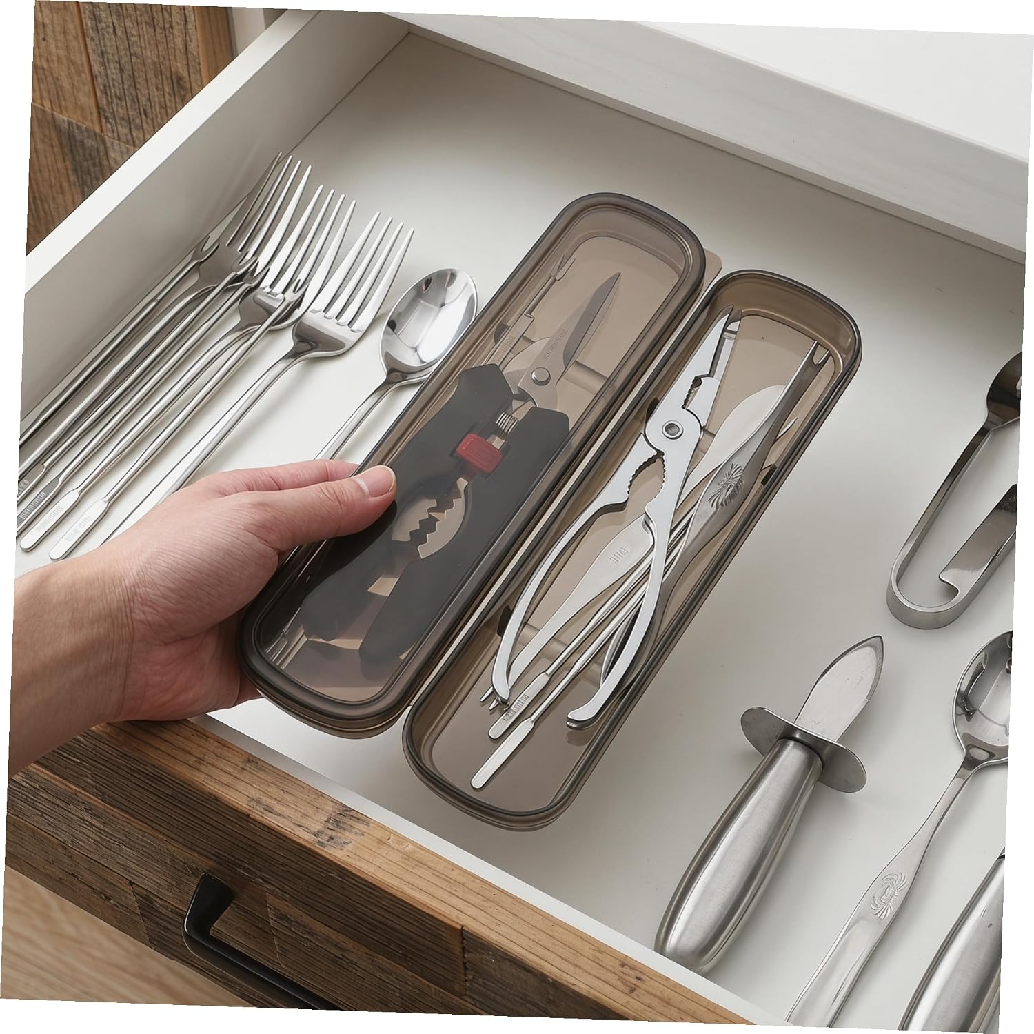 12pcs Crab Crackers and Tools: Lobster Crab Utensil Set - Includes Seafood Shellers Small Forks - Seafood Preparation Utensil for Family Party Dining