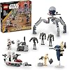 LEGO Star Wars Clone Trooper and Battle Droid Battle Pack Set 75372 – Toy Making Set with 4 Minifigures and 5 Droids for Girls and Boys Ages 7 and Over, Birthday Gift Idea 215 Pieces
