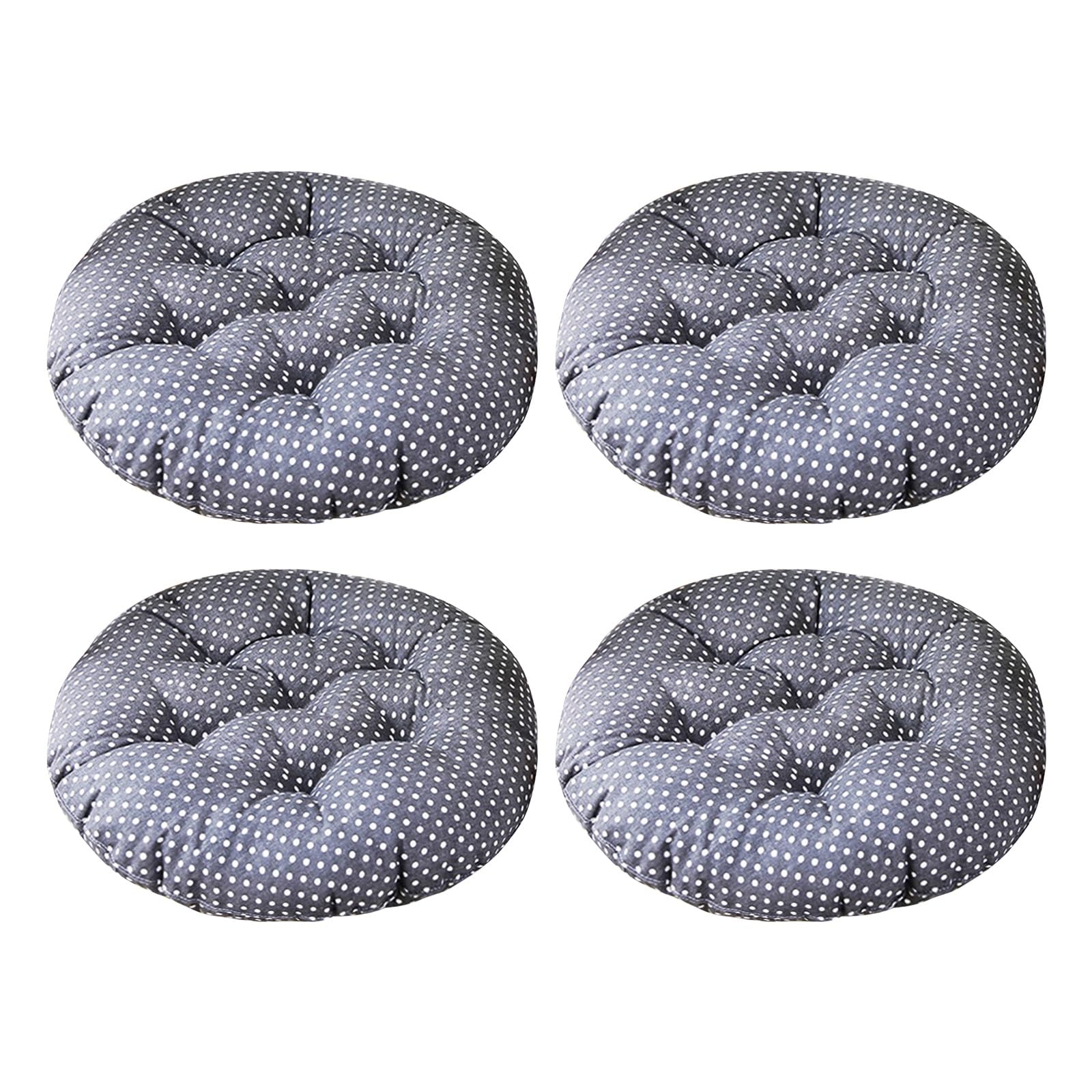 Aliuciku Set of 4 Seat Pads, Thick Round Tatami Chair Cushions for Dining Kitchen Office(B-6,30x30cm)