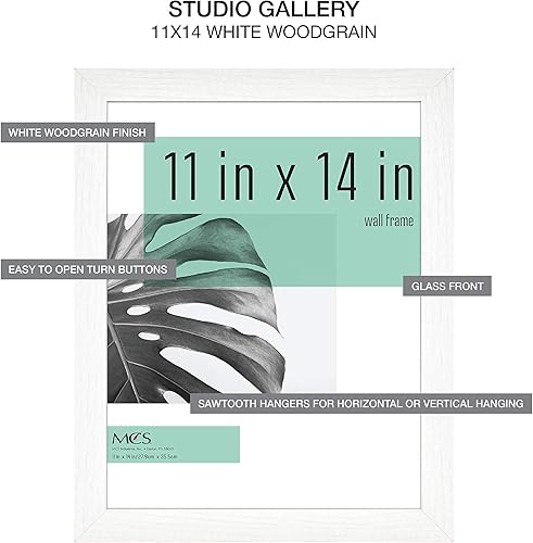 Vista 174 de MCS Industries Studio Gallery - Marcos con textura de madera color gris de 13 x 19 pulgadas / 33.02 x 48.26 cm., 2 unidades Gris Woodgrain