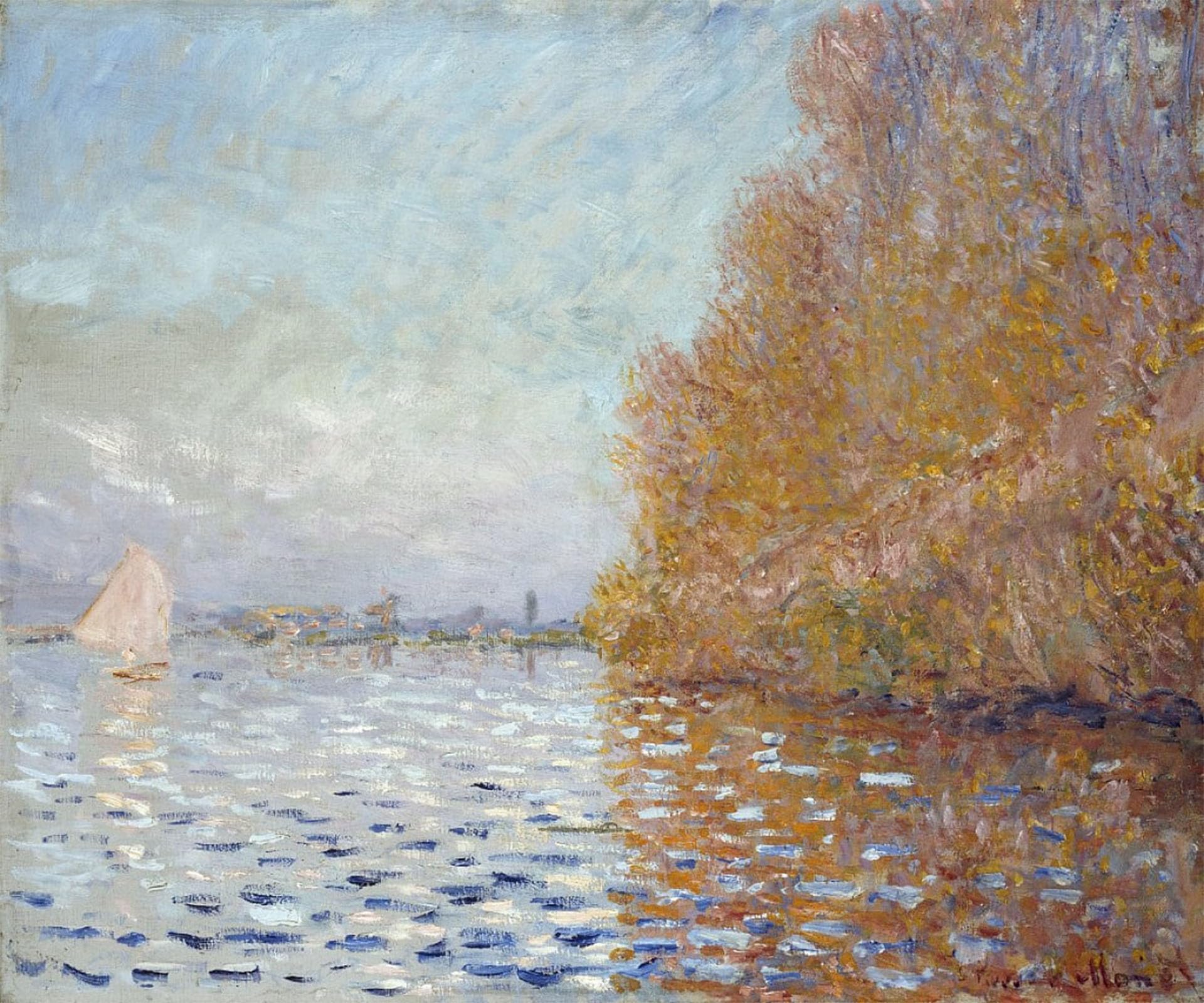 Cuenca de Argenteuil de Monet: pintura murales lienzo ideal para decorar tu dormitorio con arte 5