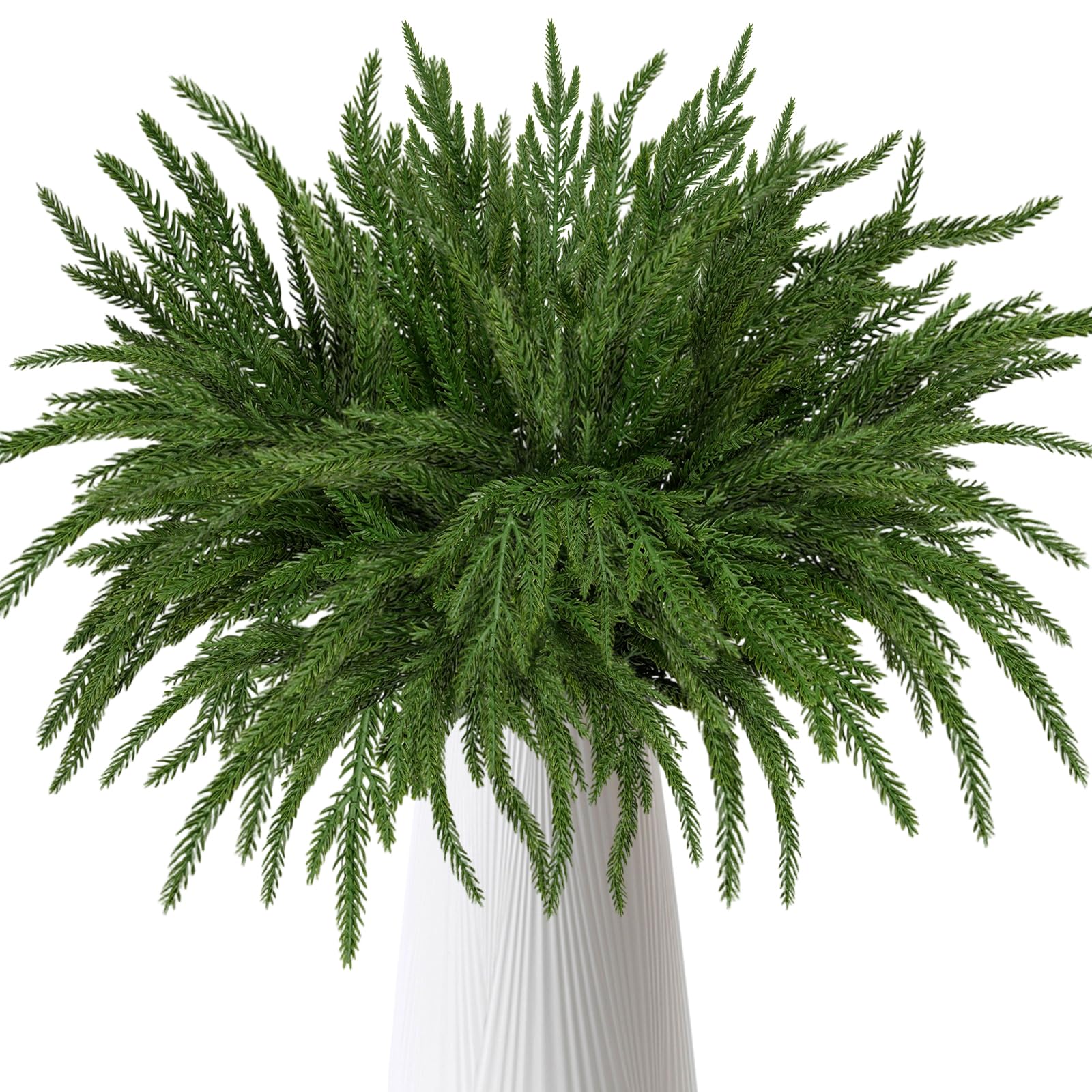 Tiges de pin Norfolk Leikedun effet naturel haut de gamme | Branches artificielles au toucher bluffant