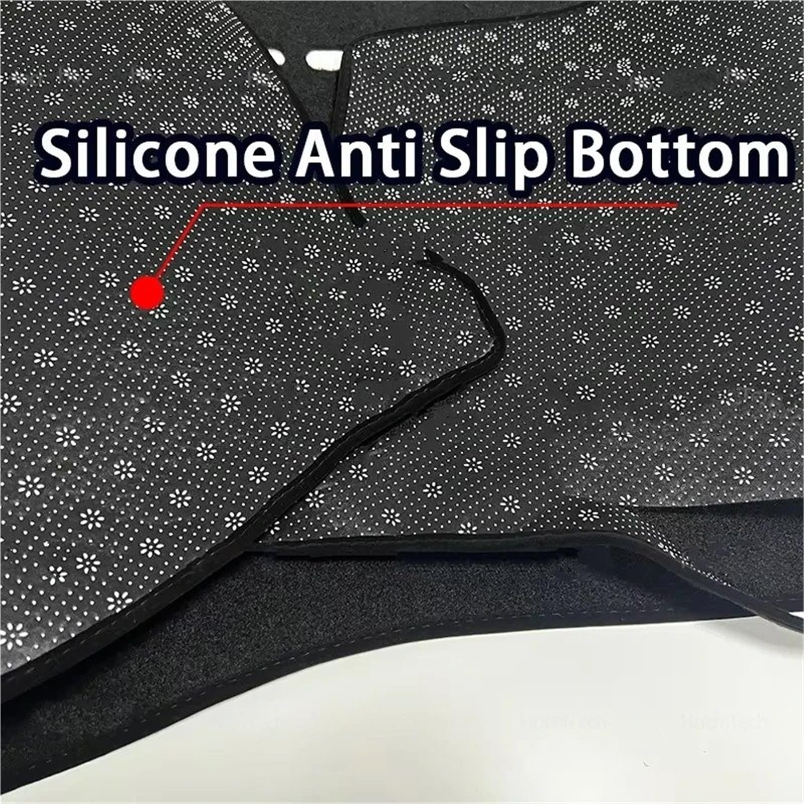 Coperture Cruscotto Zerbino Per Ford Per S-Max 2006-2015 Copertura Cruscotto Zerbino Tappeto Pad Ombra Mantello Coperta Accessori Auto(Left Hand Red Edge)