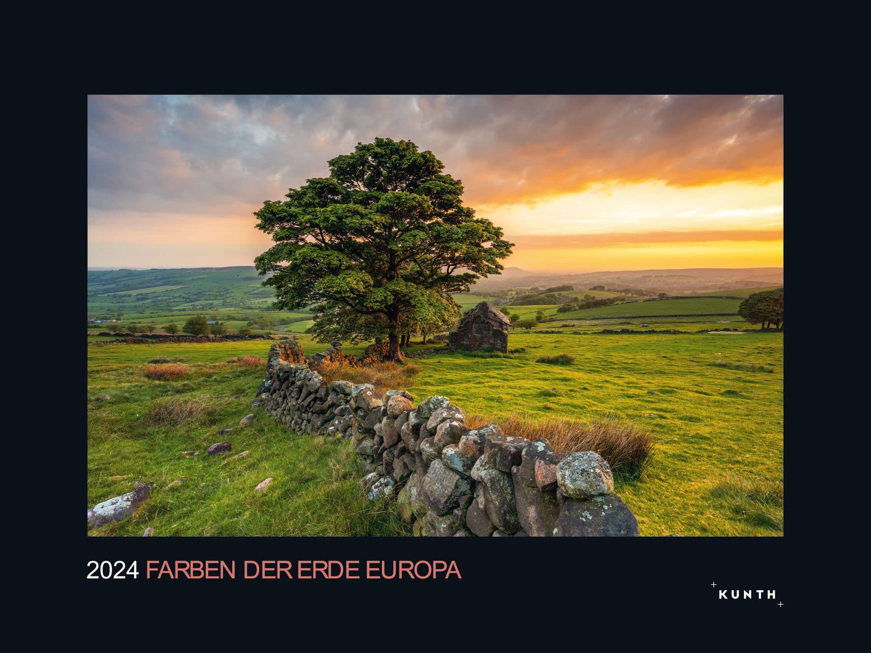 Colours of Earth Europe - KUNTH Wall Calendar 2024: High-Quality, Picture-Strong Calendar with Spiral Bound in Large Format (KUNTH Wall Calendar Black Edition 60 x 45 cm)