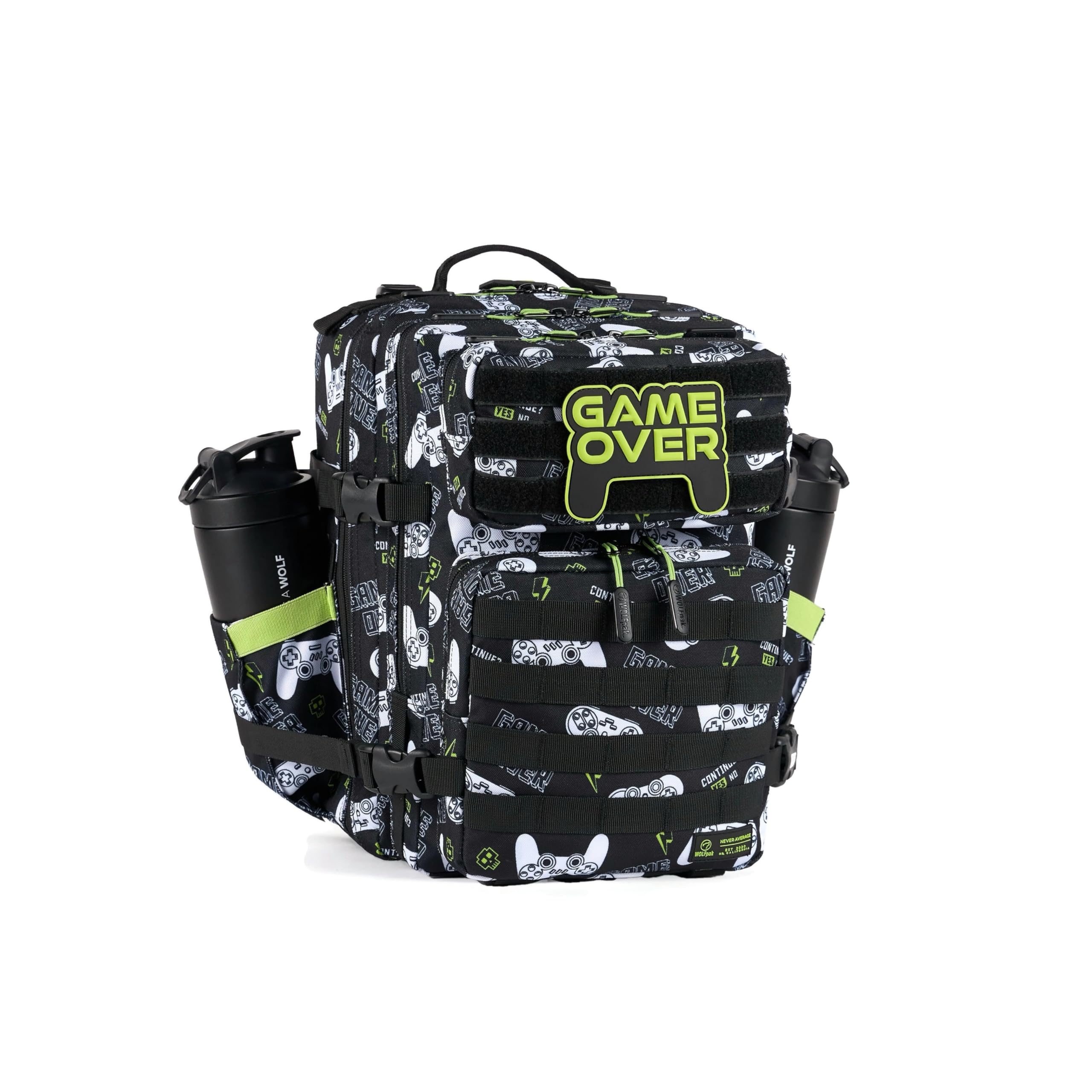 WOLFpak 25L Athletic Gym Backpack - Durable 1000D Waterproof Oxford Material with MOLLE Webbing, Laptop Pocket