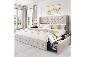 King Size Bed with Storage Drawers