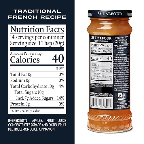 Vista 155 de St. Dalfour Fig Royale - Crema para untar de frutas, 100 % de frutas, sin ingredientes artificiales, sin OMG, sin azúcar de caña, totalmente