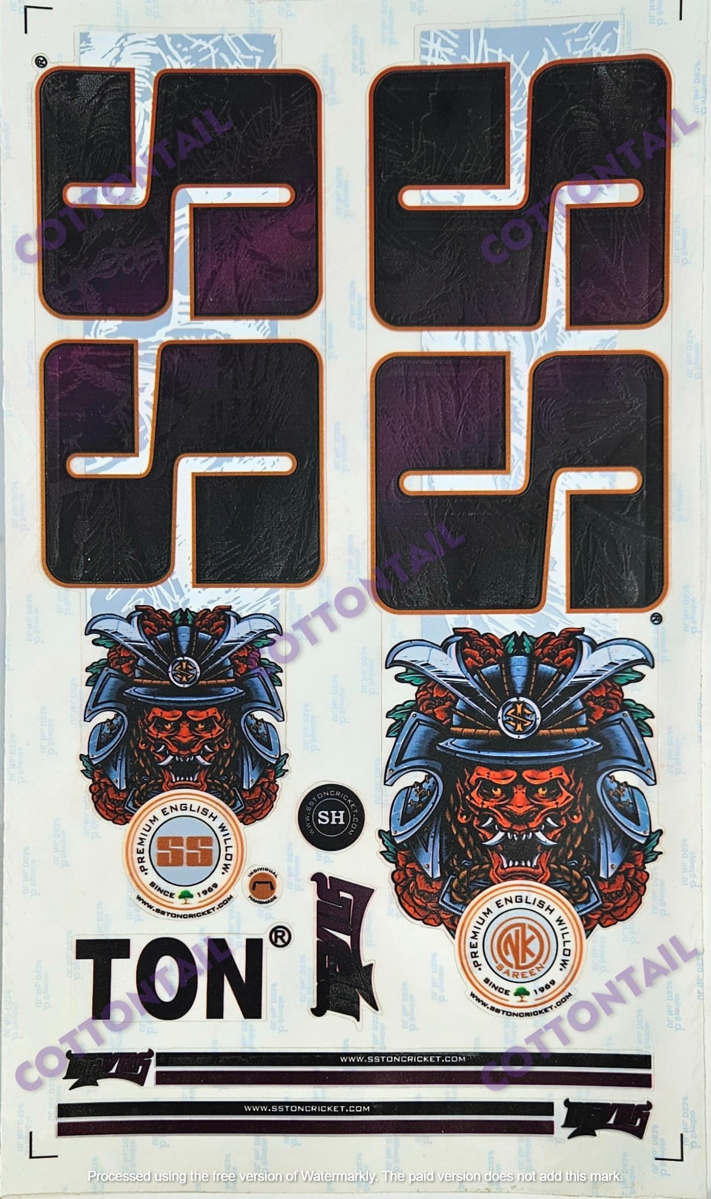 COTTONTAIL | 3D Digital DVL Edition | English Willow | Embossed Cricket Bat Sticker | Violet (B0D9QRD141) Amazon Price History, Amazon Price Tracker