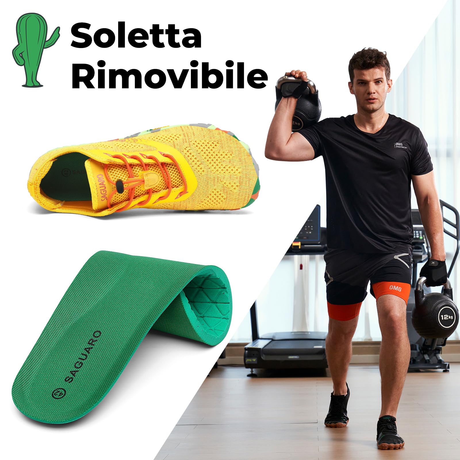 SAGUARO Scarpe Barefoot Shoes Minimaliste Scarpe da Trail Running Uomo Donna Gr.36-48