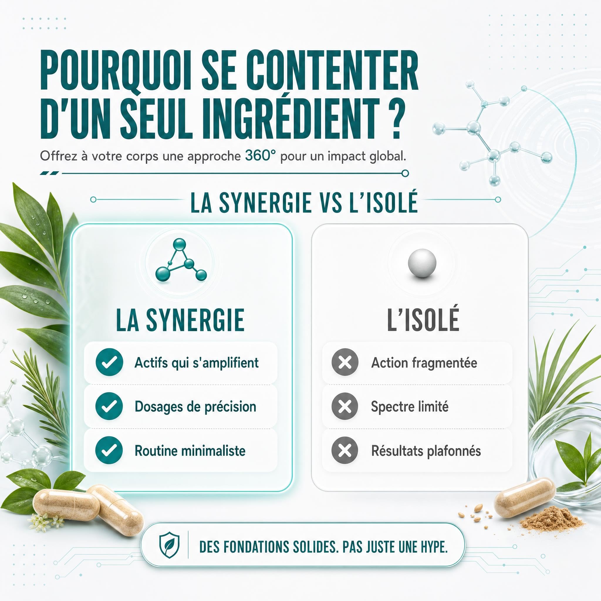 Glucosamine Chondroïtine MSM + Collagène marin + Boswellia 30% AKBA | Acide hyaluronique, Curcuma, Bioperine®, Vitamines C & D | Articulations & Muscles | 100 gélules | Essence Pure