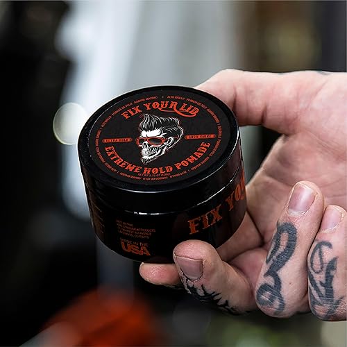 Miniatura 5 de Fix Your Lid Extreme Hold - Pomada capilar para hombres, gel para el cabello a base de agua de alto brillo, 3.75 onzas, fácil de lavar