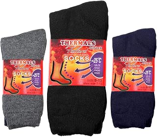 Falari 6-Pack Men's Winter Thermal Socks Ultra Warm Best For Cold Weather Out Door Activities