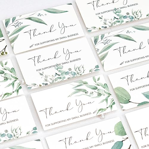 Crisky 150 tarjetas de agradecimiento para apoyar mi pequeña tarjeta de visita (10.58 ozm)