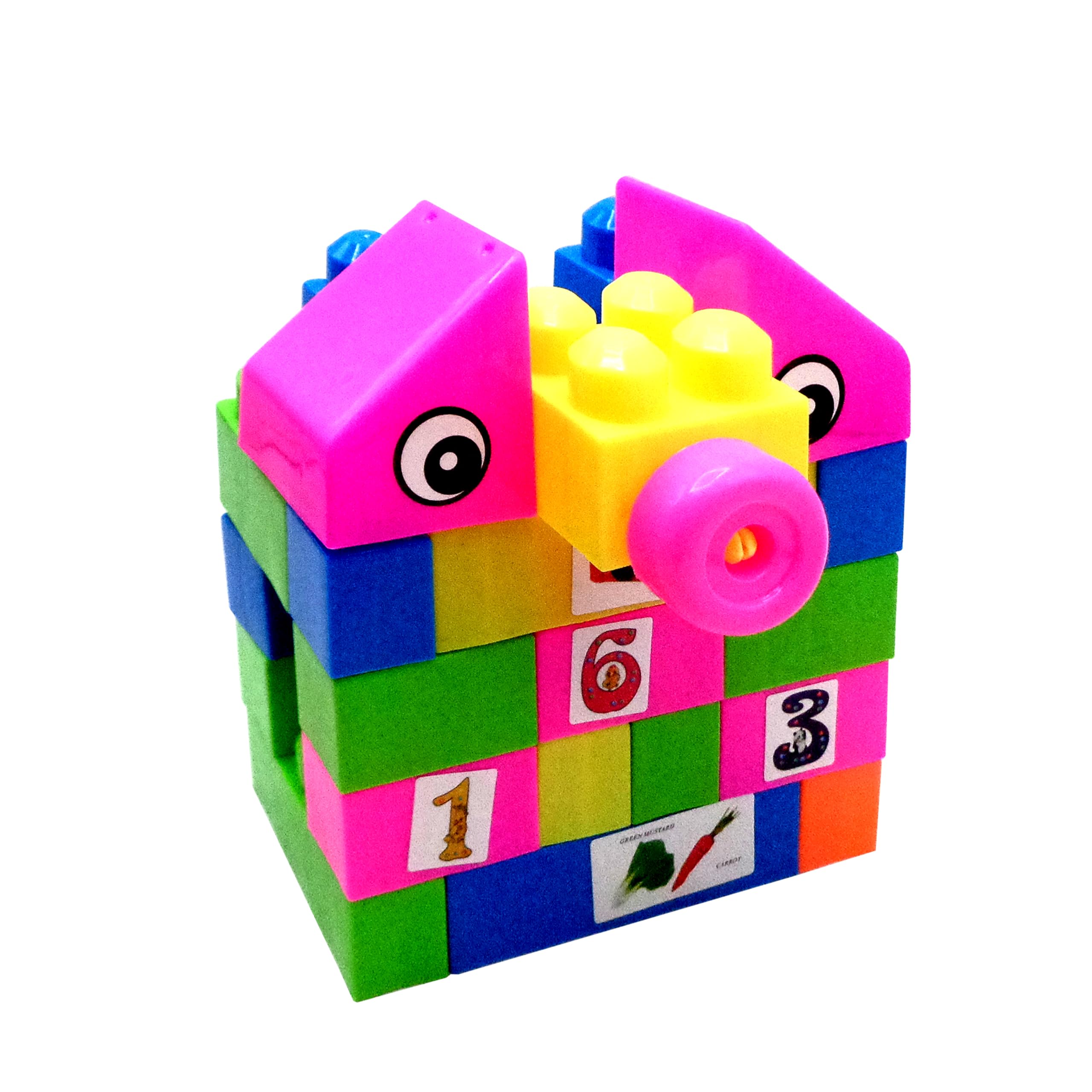 30PCS Plastic Blocks Pack | Versatile Building Set for House Construction and Creative Play | Safe and Non-Toxic for Kids Ages 3+ | Ideal Educational Toy