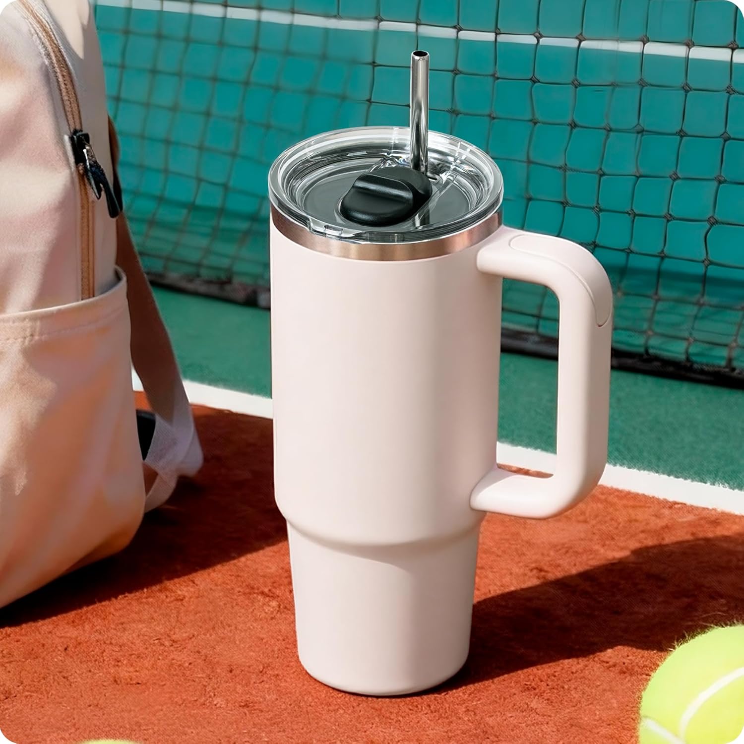 30oz Replacement Lid for 30oz Stanley Quencher H2.0 FlowState Tumber, Leak Proof Lid Fit for Stanley Cup, Reusable Dustproof Tumbler Cover - Image 2