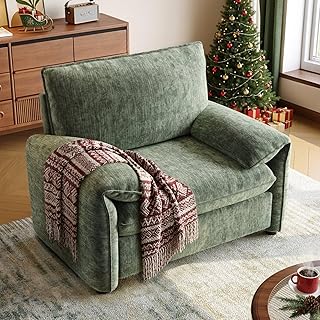 ONBRILL Oversized Accent Chair, 41 Inch Chenille Fabric Armchair, Comfy ...