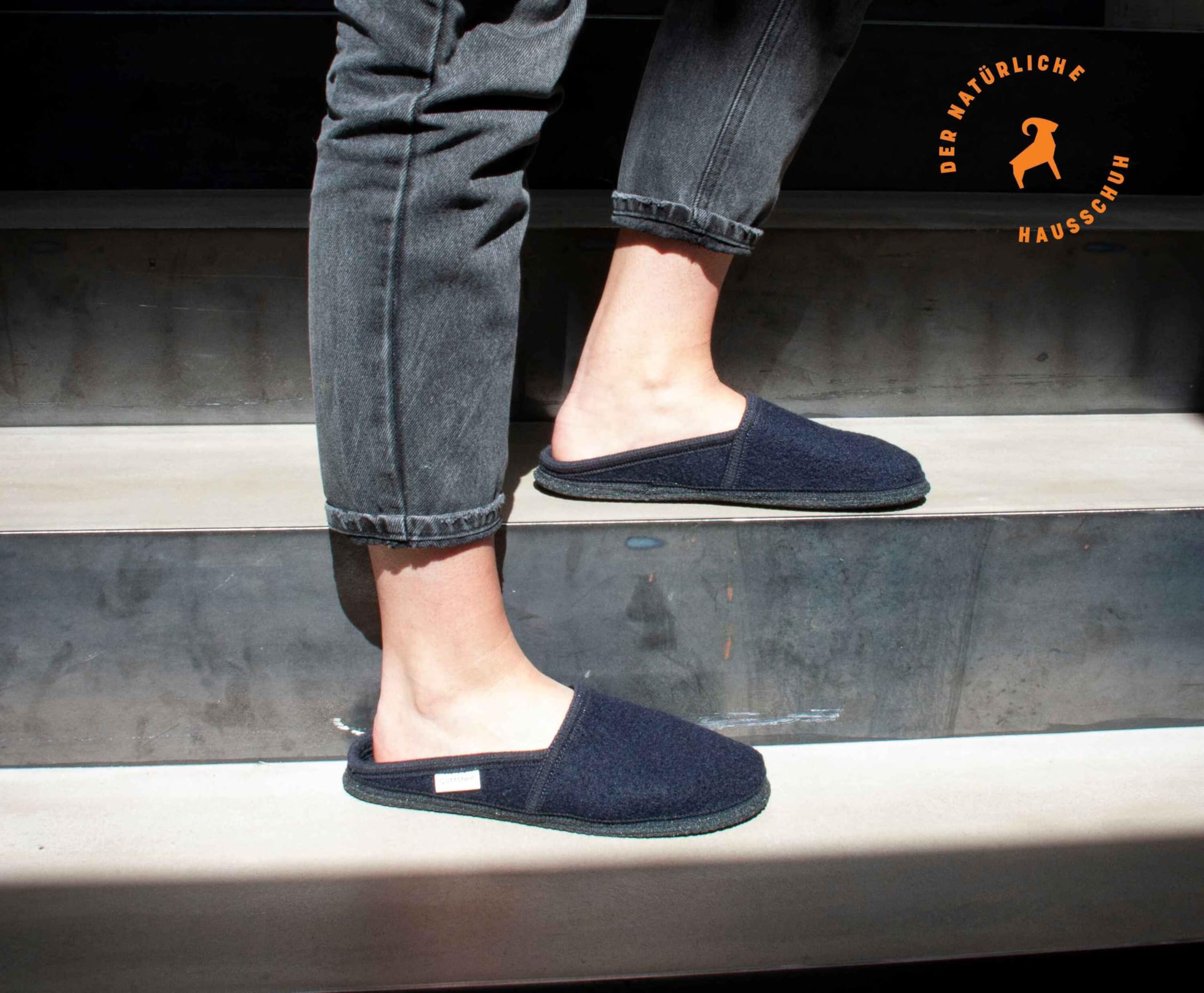 Gottstein Filzpantoffel Villach aus Mulesing-freier Schaf-Schurwolle – Handgefertigte Hausschuhe aus Wollfilz für Damen & Herren Größe EU 36-46 – Patentierte naturub® Naturkatschuksohle