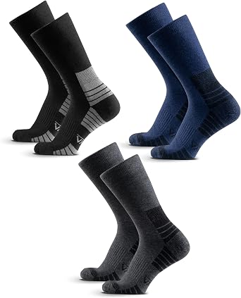 Thermal Merino Wool Socks for Men, 3 Pairs Premium Hiking Socks, Multi Performance Walking Socks, Comfortable Newest Ski Socks for Outdoor Activities