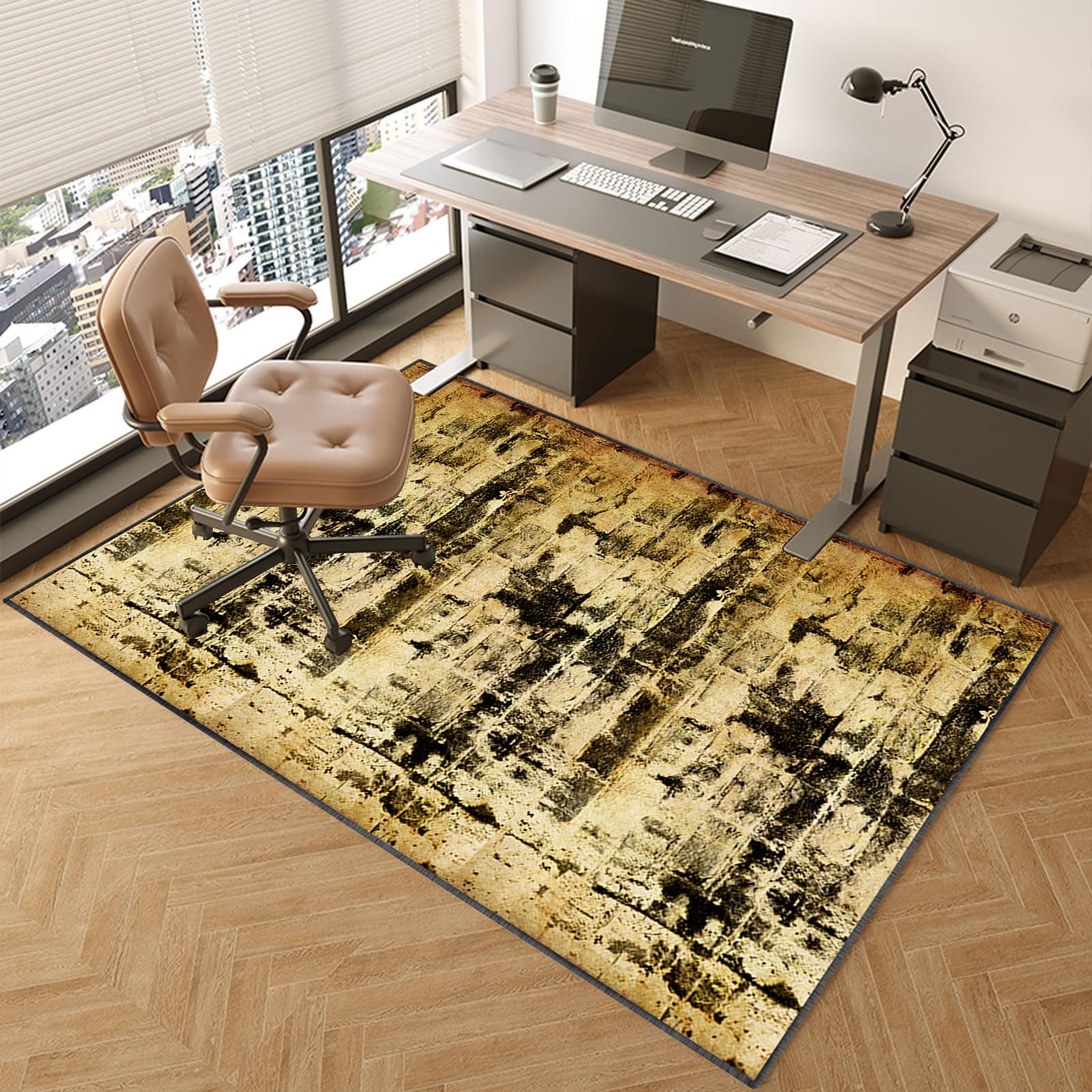 TOYOCC Desk Chair Mat Heavy Duty Office Chair Mats for Carpeted and Hardwood Floor 70 x 100 cm Carpet Protector Chair Mats for Home and Office Floor Mat, Gaming Chair Mat Rolling Computer Chair Mat