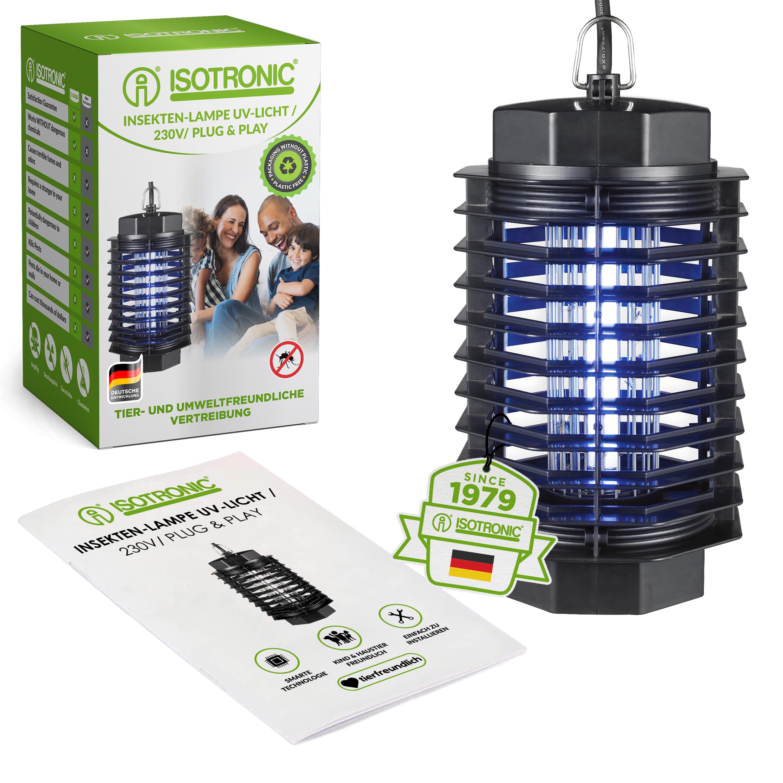 Insektenvernichter Elektrisch, PRANITE 2 IN 1 Mückenlampe Campinglampe - Foto 9