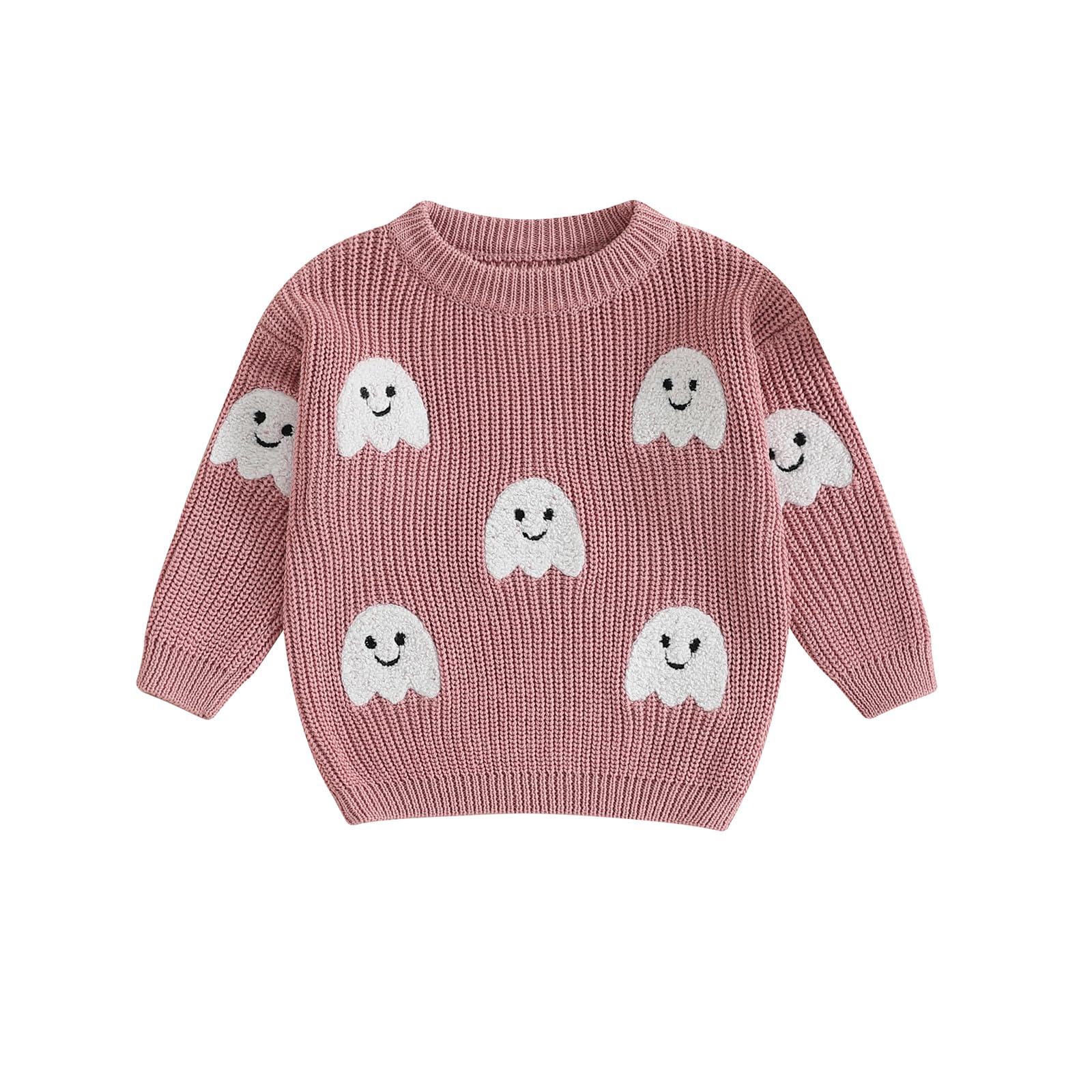 LSFYSZD Toddler Baby Girls Boys Halloween Pumpkin Sweaters Long Sleeve Crew Neck Winter Warm Knitwear Pullover Jumpers Top — view 158