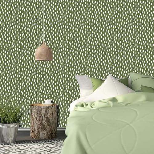 Vista 37 de HAOKHOME Papel tapiz para despegar y pegar, diseño de puntos modernos y bohemios, extraíble, para baño, color caramelo/blanco, papel de contacto