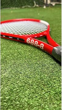 Muba Yetişkin Kort Tenis Raketi Seti Başlangıç Seviye Taşıma Çantası Dahil Kırmızı Grip L1, MB688-8