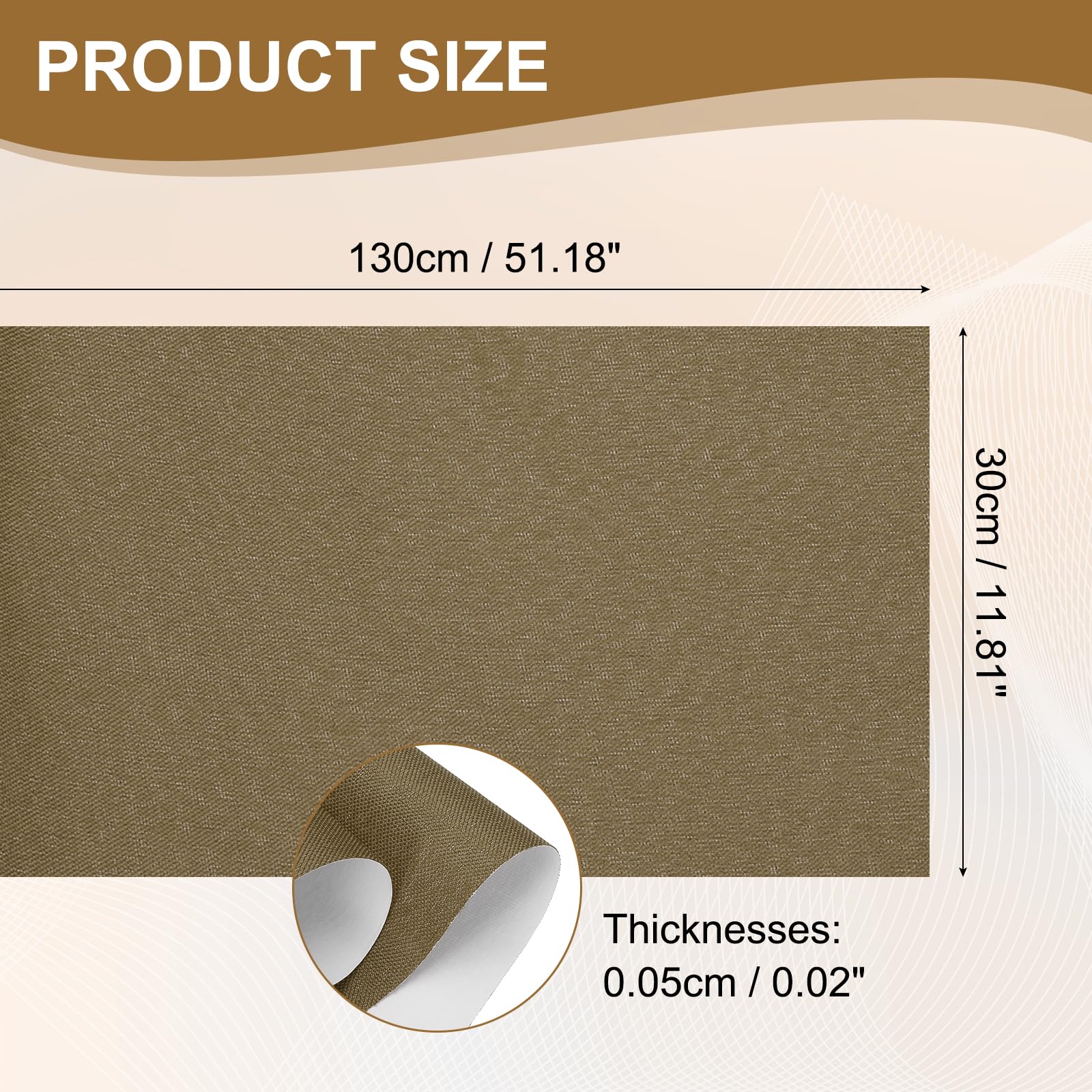 PATIKIL Book Binding Cloth, 51 x 11 Inches Book Cloth for Binding Repairing Fabric Surface Paper Backed Bookbinding Supplies, Brown - Image 2