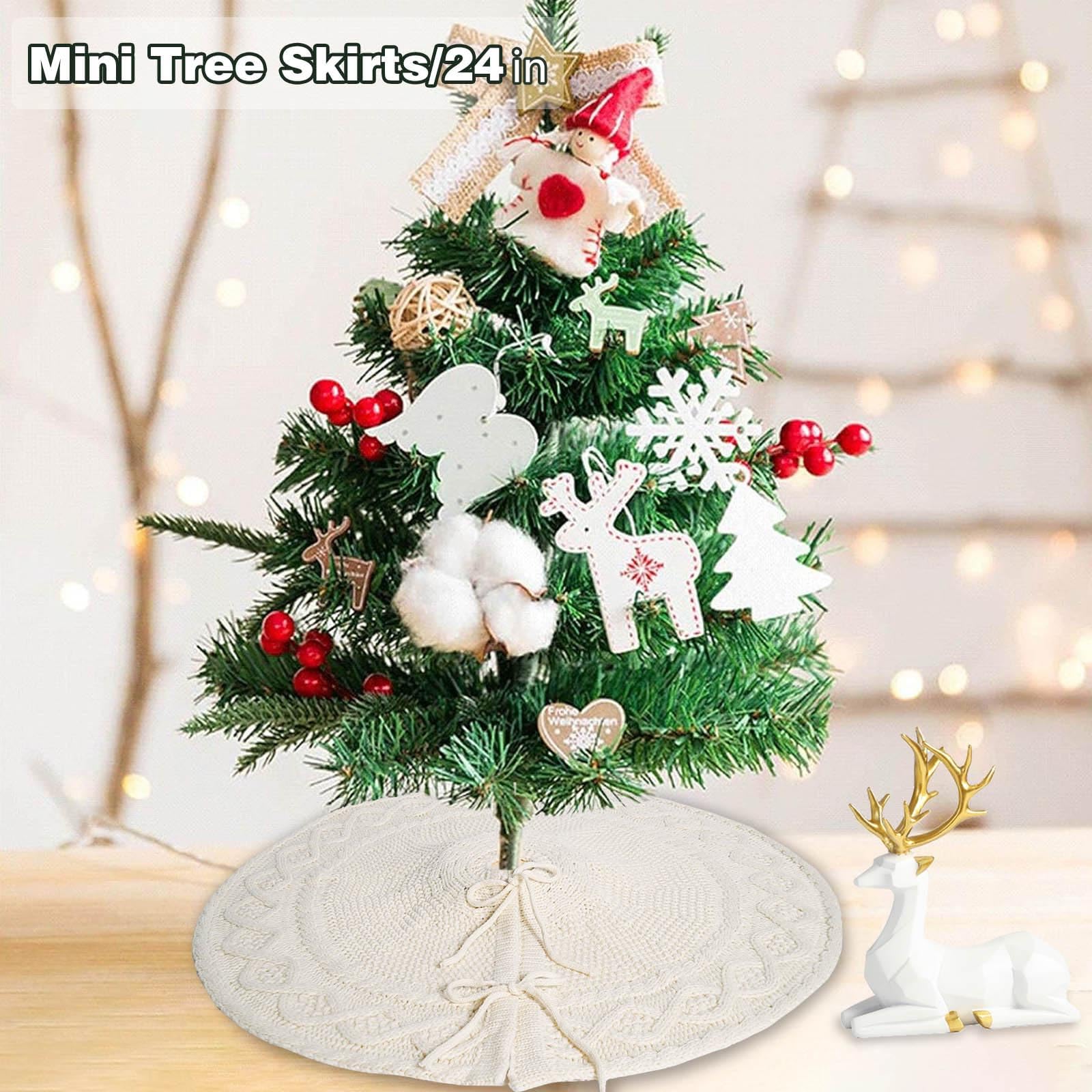 Elegante tappeto per albero di Natale, bianco, decorazione per albero di Natale