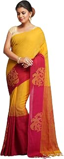 WoodenTant Women's Pure Linen Saree with Blouse Piece. Price In India
