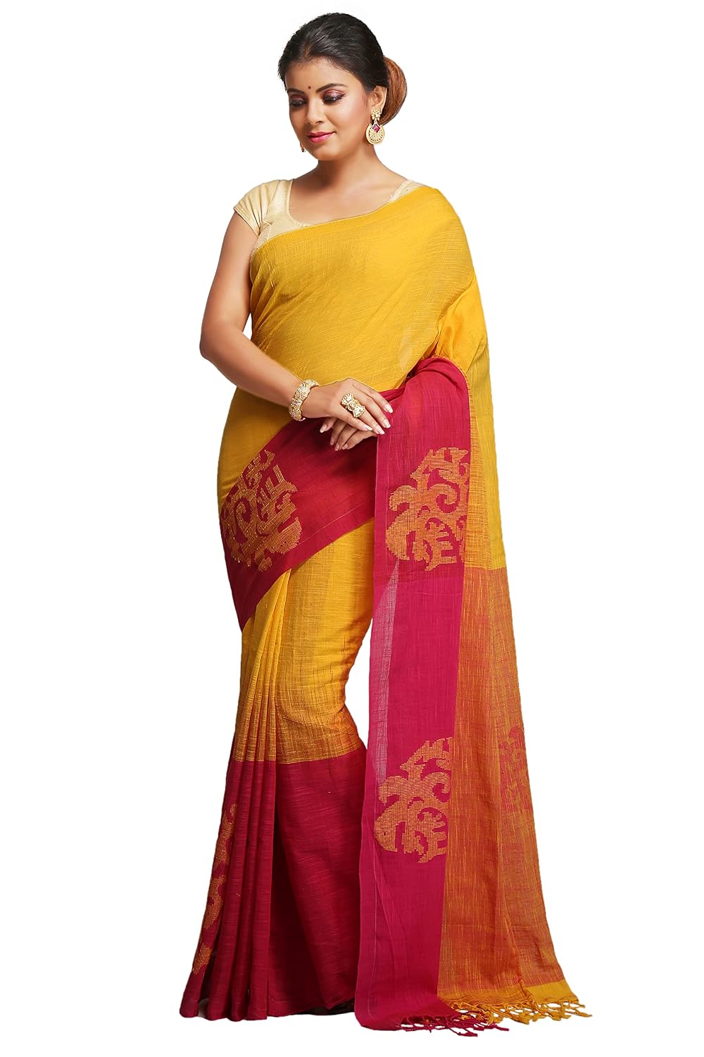 WoodenTant Women's Pure Linen Saree with Blouse Piece. - Review, Price and Buying Guide