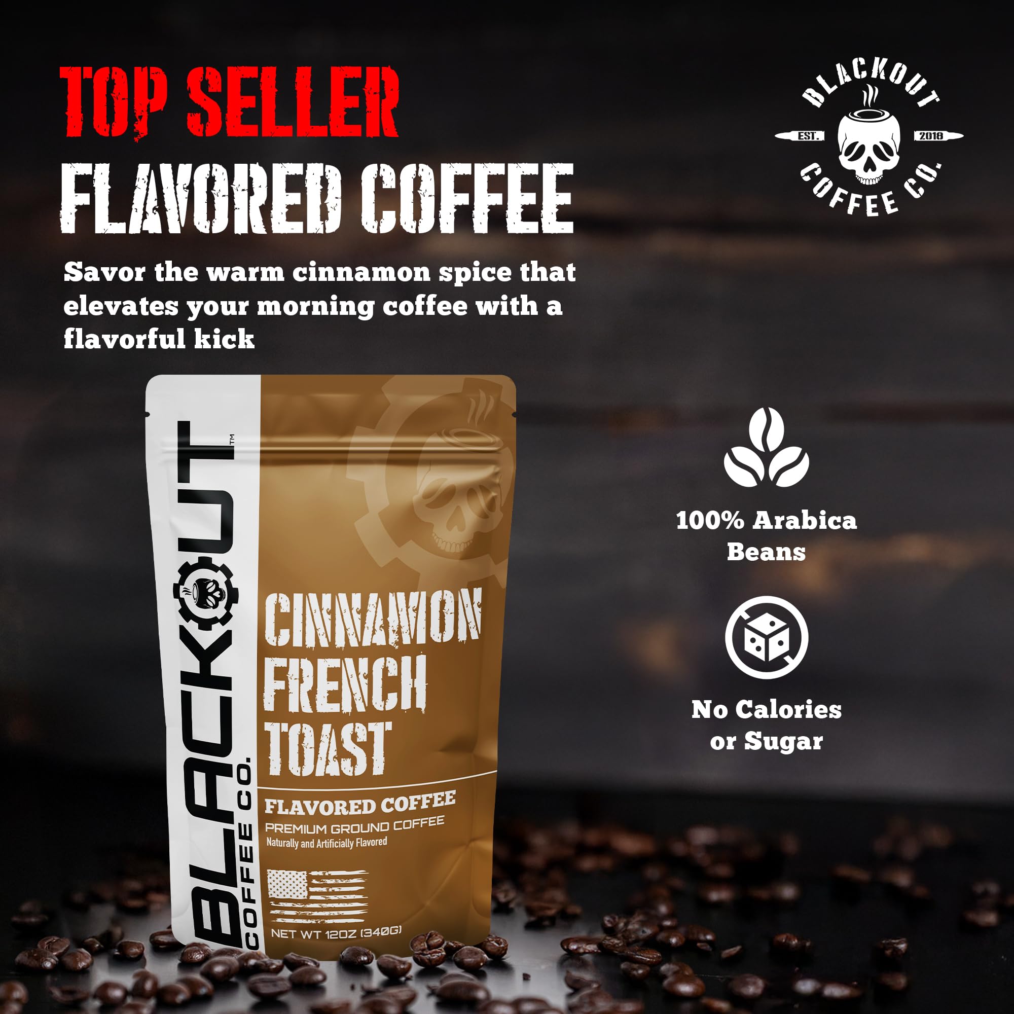 Blackout Coffee Cinnamon French Toast Gemahlener Kaffee, 340 ml