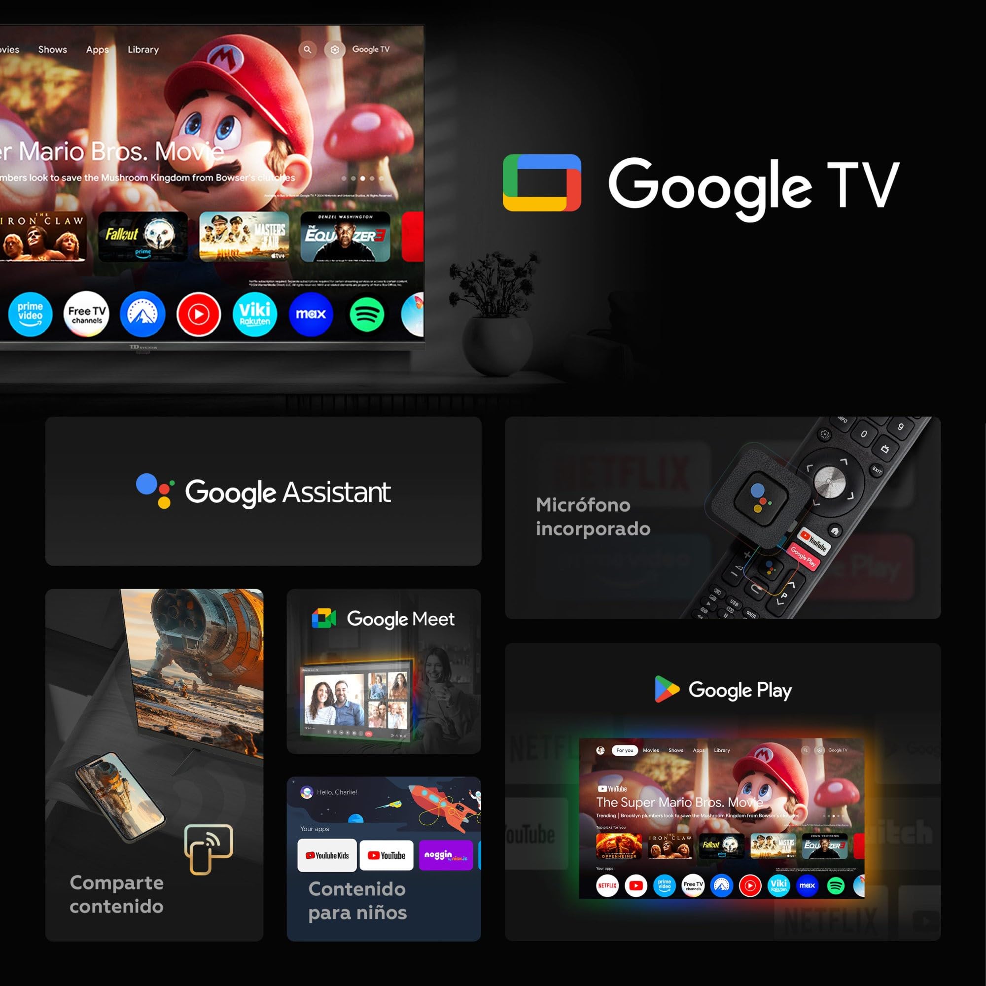 TD Systems - Smart TV 32 Pulgadas QLED, Android 14 GTV, Television TDT HD, Modelo 2025, Televisor con 3 años de garantía - PRIME32K21GLQ