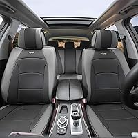 Vista 40 de FH Group Juego de fundas para asientos delanteros de piel sintética - Fundas para asientos de automóvil para asiento con respaldo bajo, ajuste