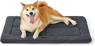 Bedsure Large Dog Bed Mat - Washable Fleece Foam Pet Bed Rev