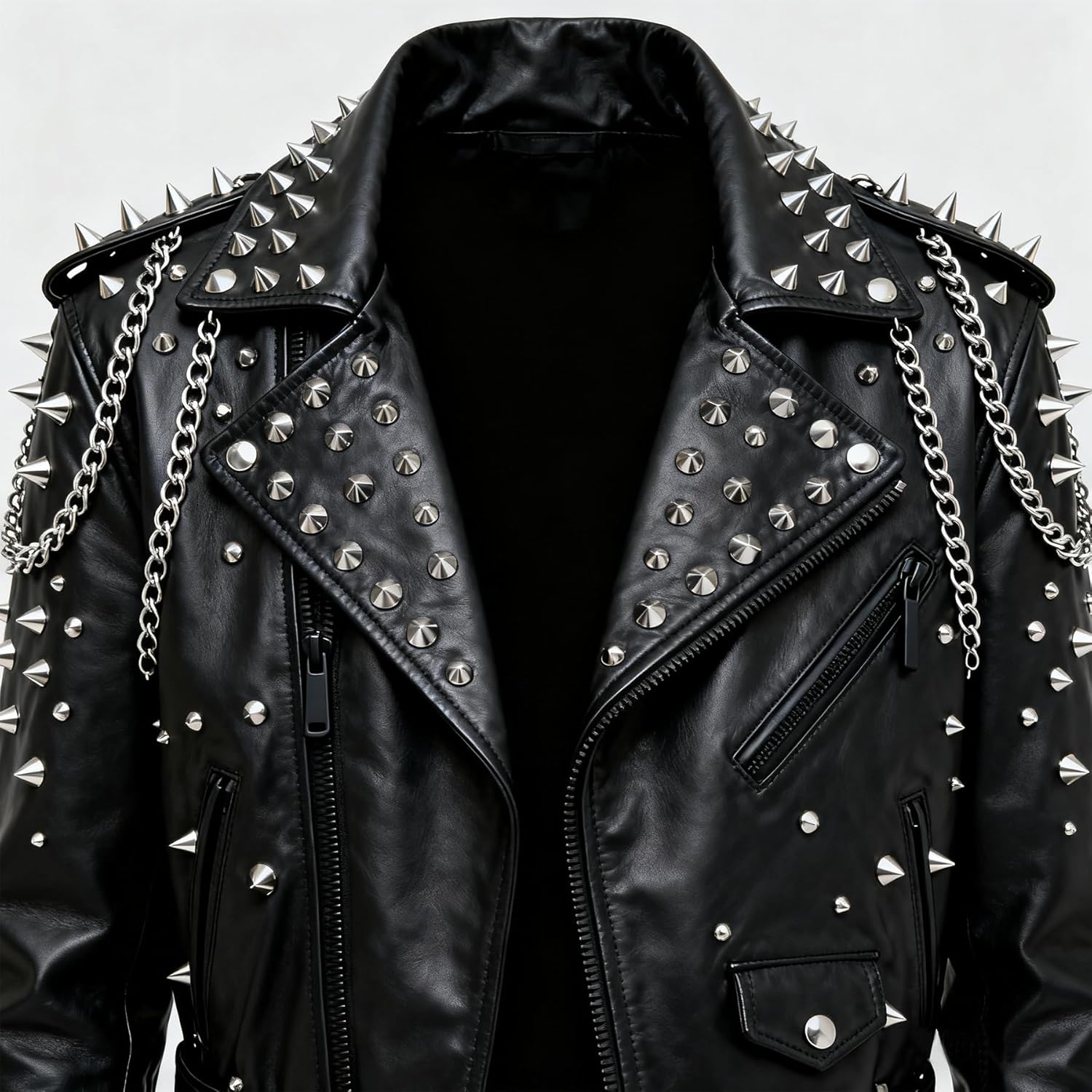 Sysarua 455 PCS DIY Punk Spikes and Studs Kit, 10 Size Metal Spikes and Studs Leather Rivets for Craft and Punk Style Clothing, Shoes Belts Dog Collar, Square Pyramid Studs Round Dome Rivets - Image 4