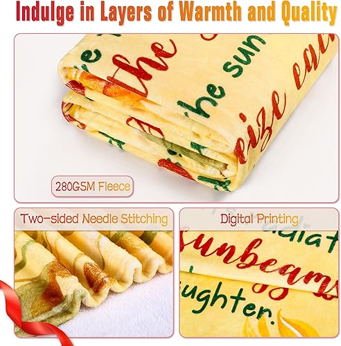 Miniatura 3 de TURMTF Radiate Positivity con manta de girasol, manta optimista de girasol, cálida manta acogedora para el día de la madre