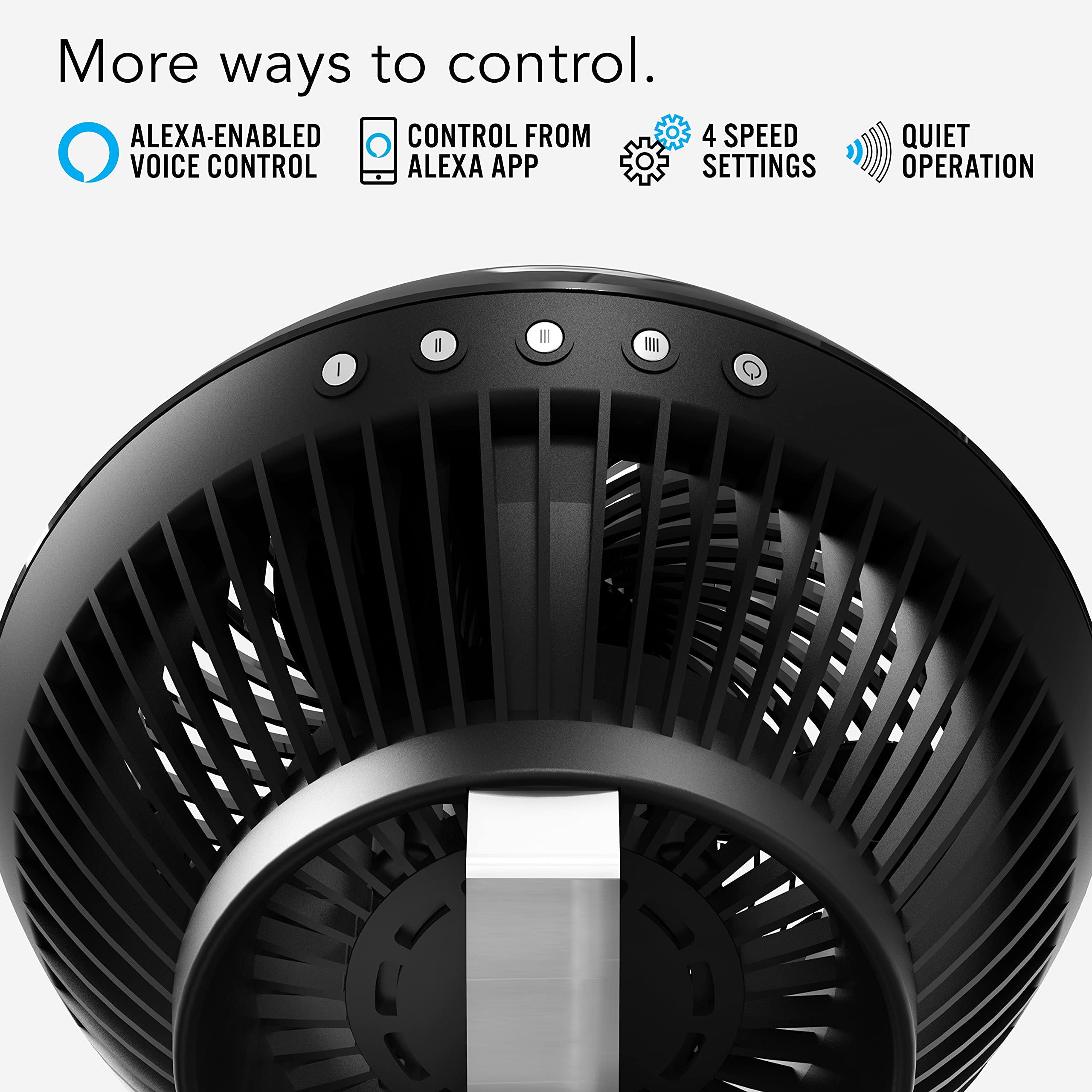 Amazon.com: Vornado 660 AE Large Whole Room Works with Alexa Air Circulator  Fan with 4 Speeds, Black, A Certified for Humans Device : Home u0026 Kitchen