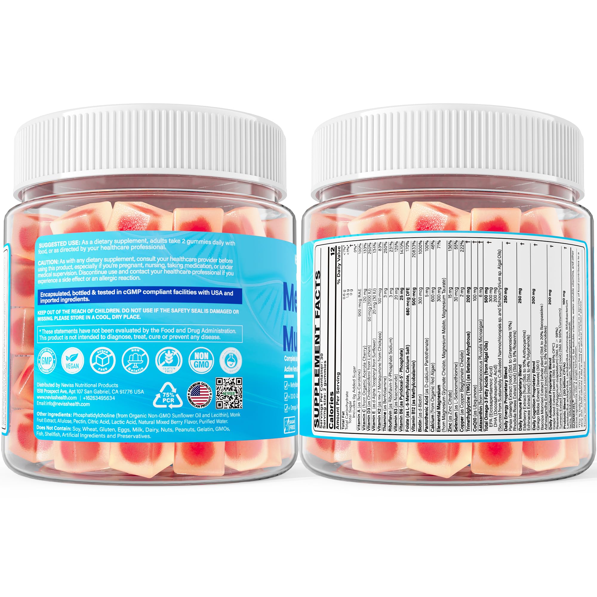 Methylated Multivitamin for Women & Men Gummies w/ Omega-3, Calcium, D3 K2 — Amazon image 9