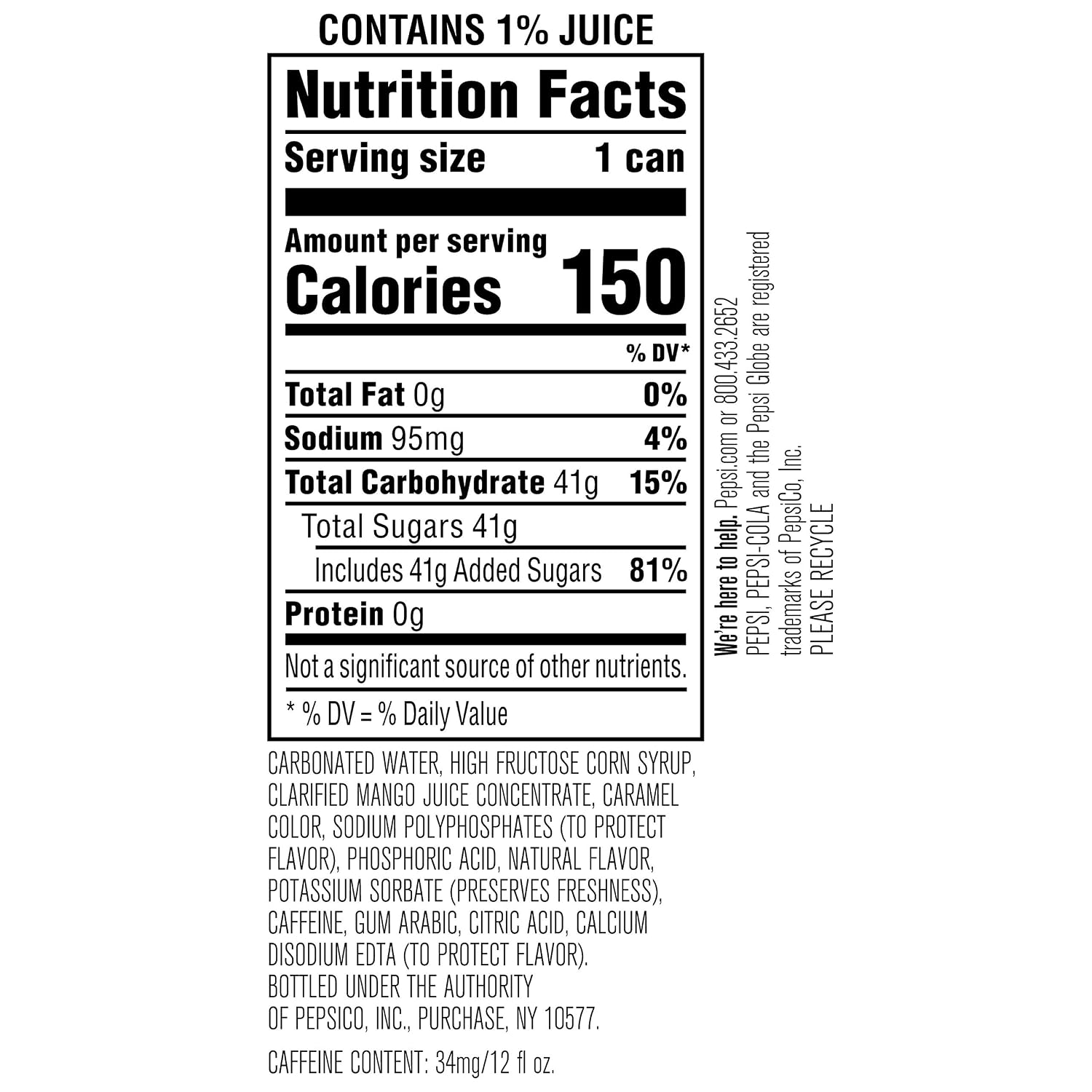 Pepsi Mango, 12Fl Oz Cans, 12 Pack