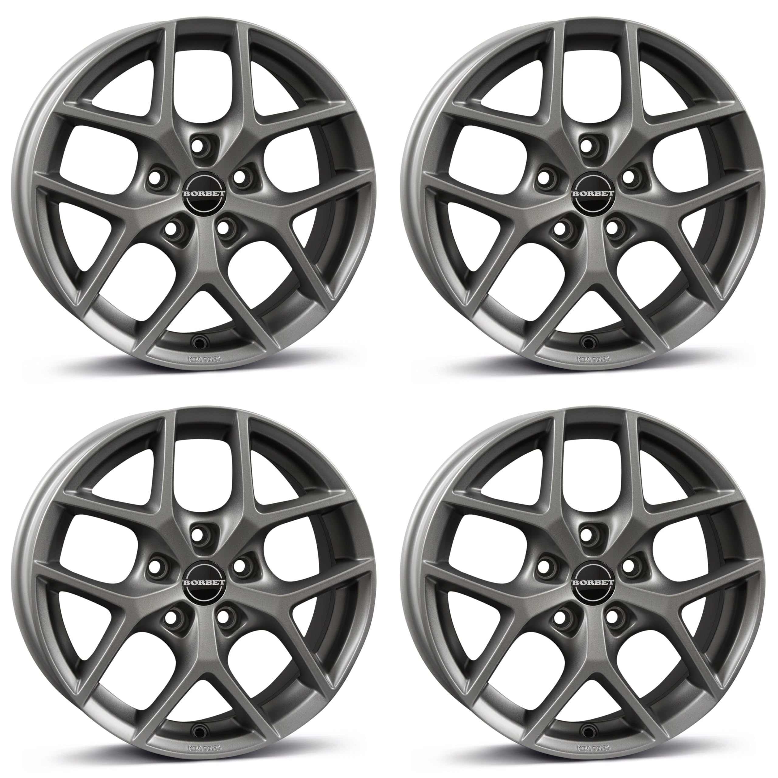 4 cerchi Borbet Y 8 X 18 ET48 5 X 112 titanio opaco compatibile con BMW Serie 1 2 X1 X2