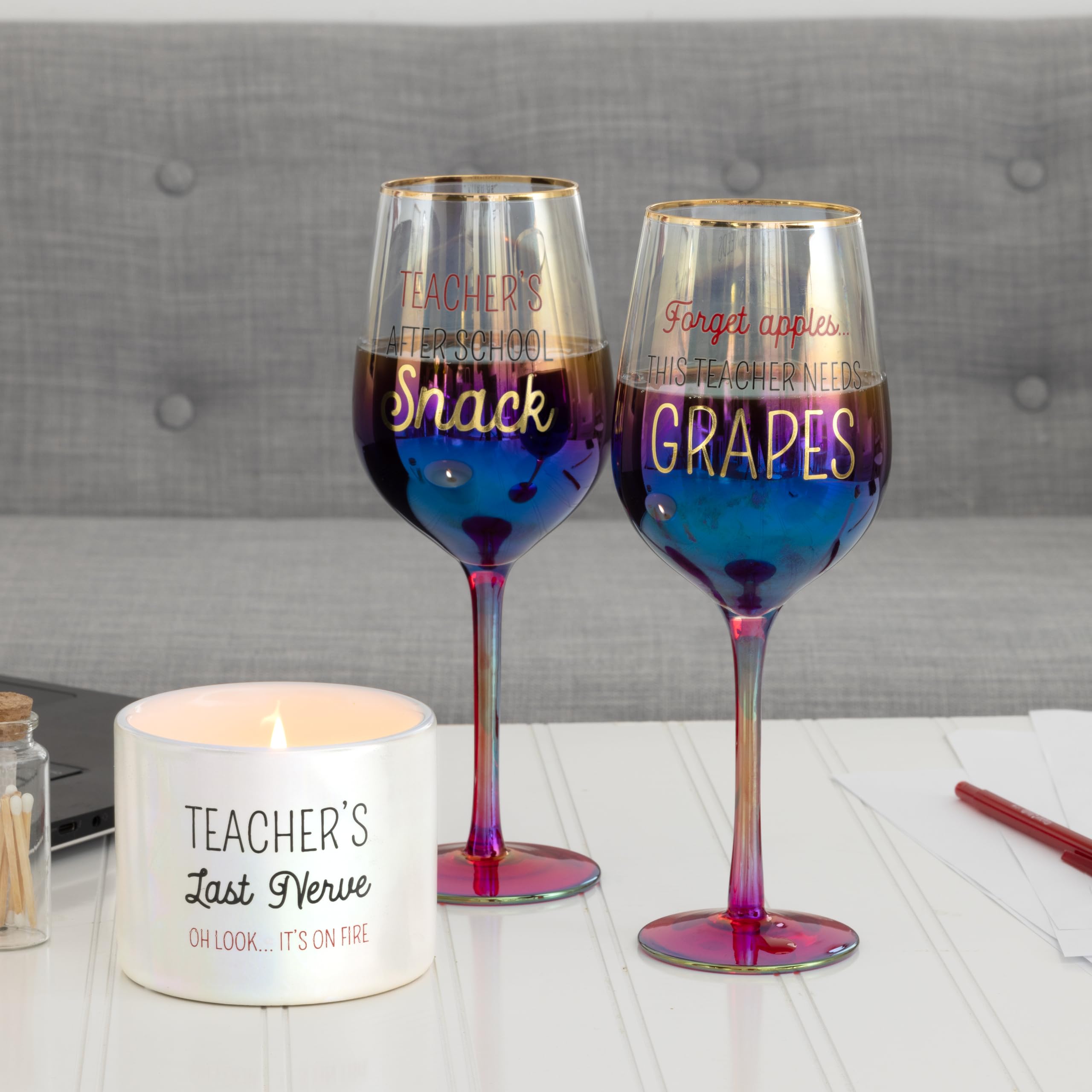 Pavilion - Snack para después de la escuela, copa de vino con tallo de 16 onzas, regalo de estudiantes y niños