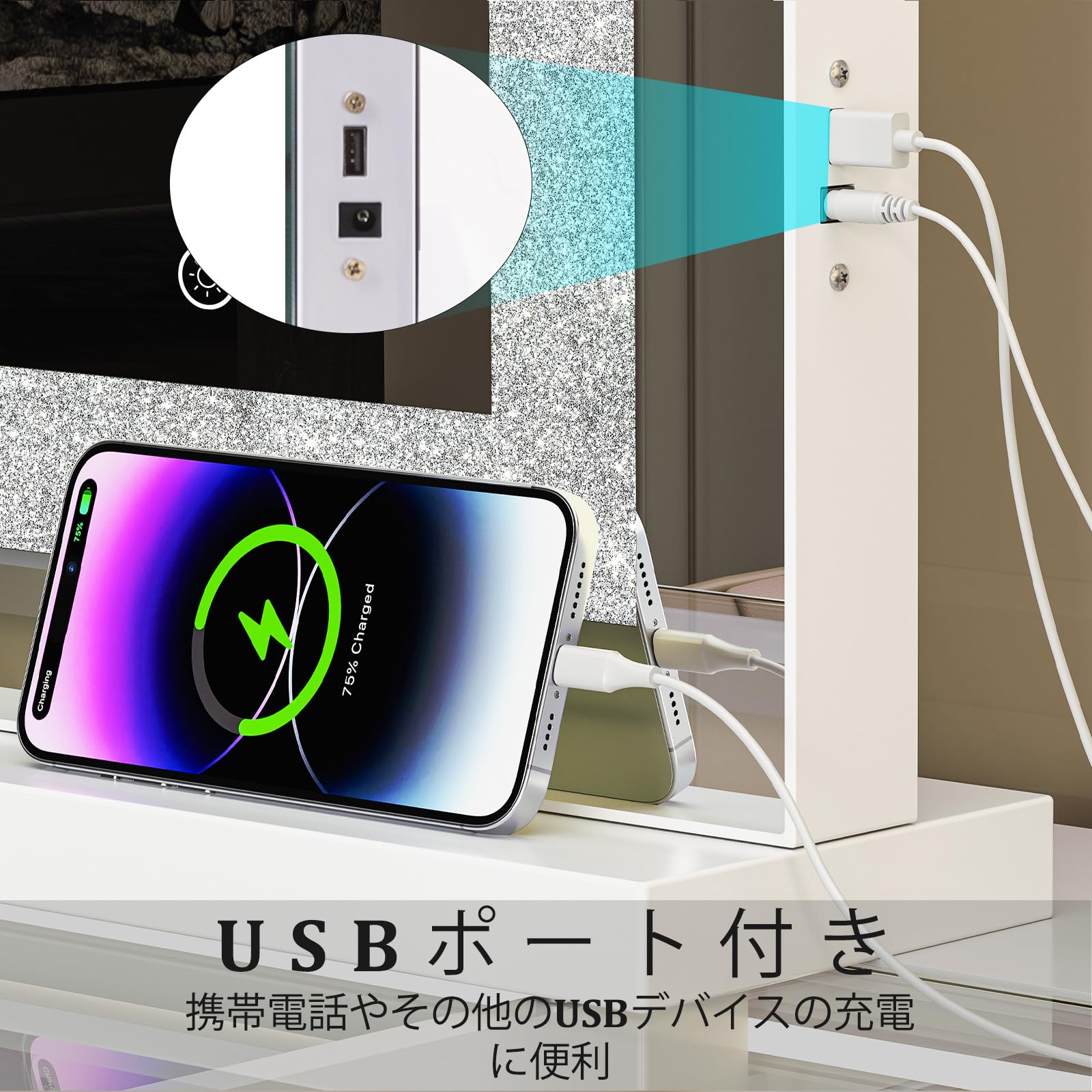 Amazon.co.jp: FENCHILIN 女優ミラー ハリウッドミラー メイク 鏡 卓上