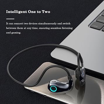 OWS Wireless Air Conduction Sports Earphone Call Noise Reduction Open Ear Headphone Headset Low Bass Earbud (White)