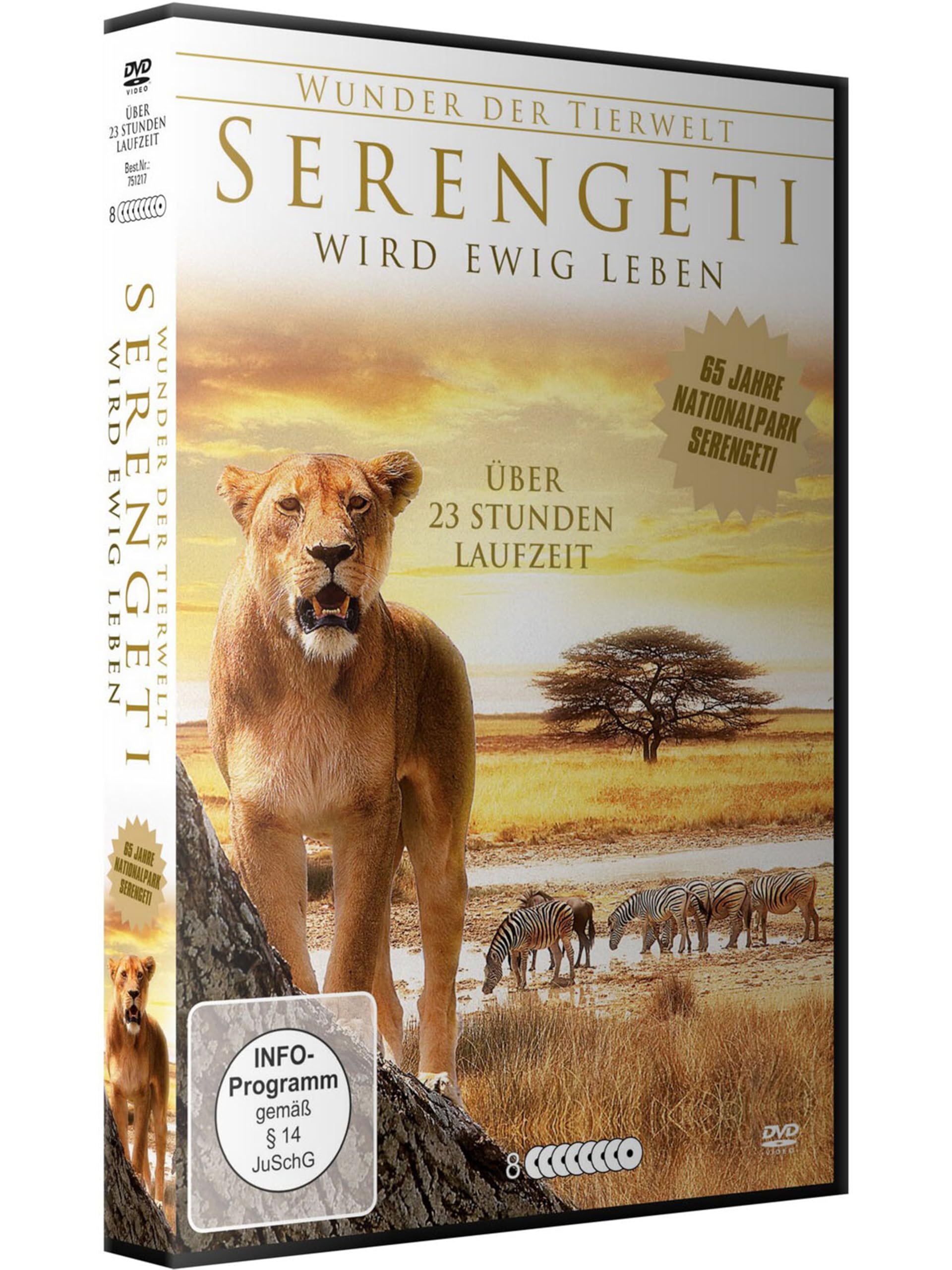 Serengeti wird ewig leben - 23 Stunden fesselnde und atemberaubende Tierdokumentationen mit einzigartigen Aufnahmen [8 DVDs]