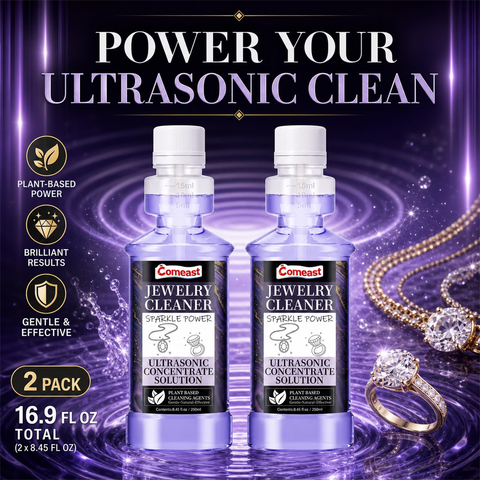 Ultrasonic Jewelry Cleaner Solution - Safe & Effective -2 Ultrasonic Jewelry Cleaner Solution - Safe & Effective -2