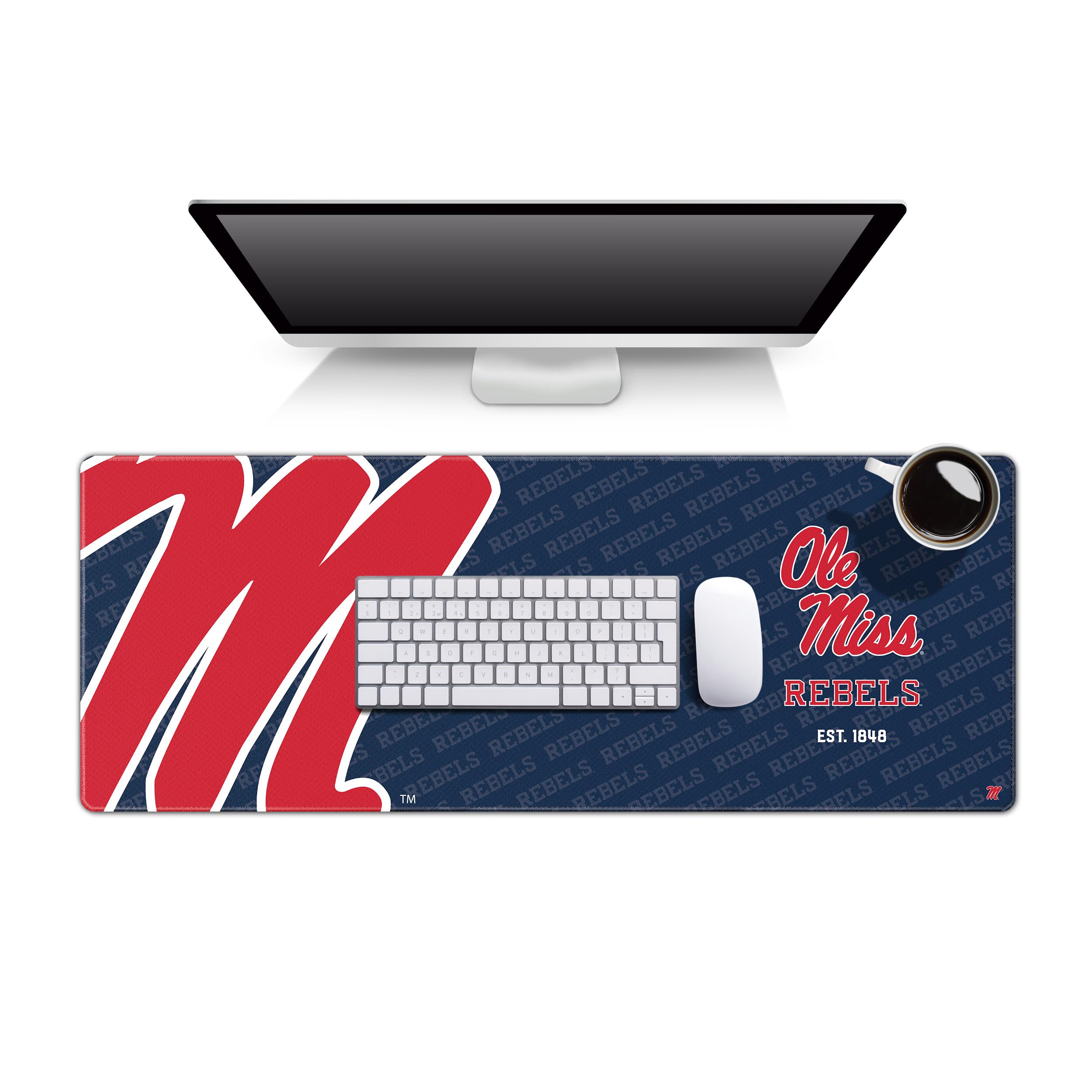 YouTheFan NCAA Mississippi Rebels Logo Series Desk Pad SMU
